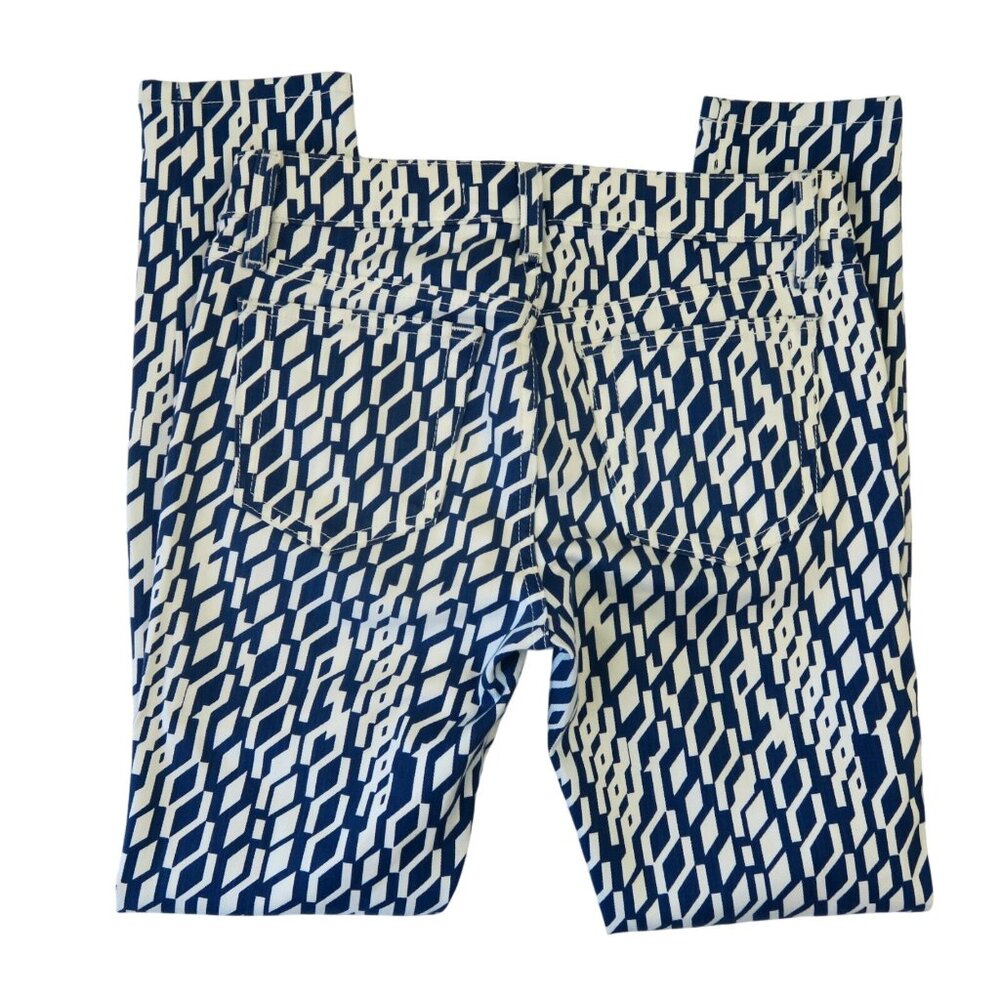 Joe’s Jeans High Water Ankle Pants Royal Diamond Blue White Size 25 - Picture 4 of 8